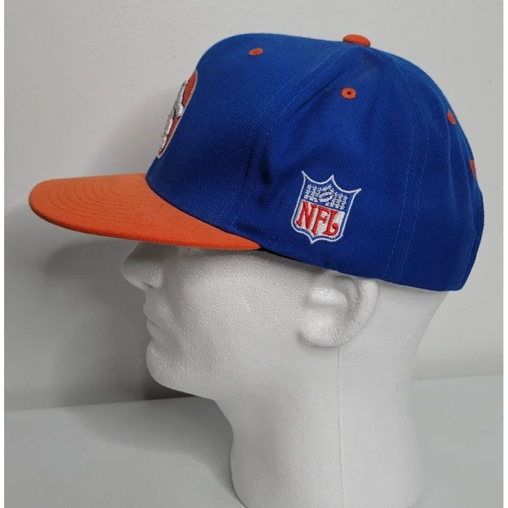 Denver Broncos Hat Cap Snap Back Blue Orange Mitchell & Ness NFL Team Logo Mens